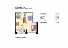 Grundriss Kreuzau: barrierefreie Seniorenwohnung f�r 1- 2 Personen