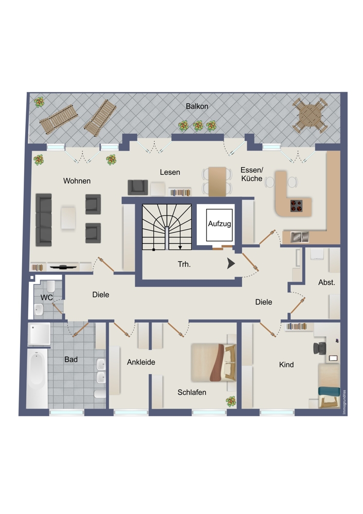 Grundriss Etagenwohnung D�ren