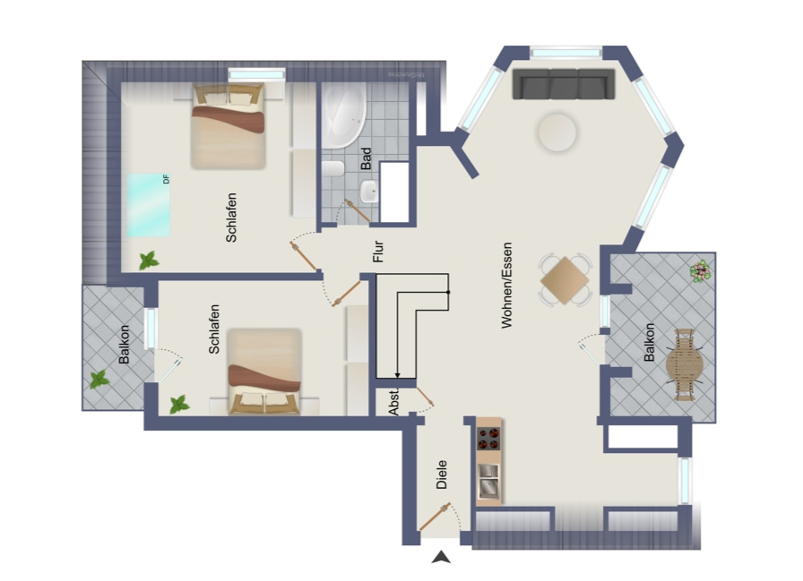 Grundriss Wohnung 10 Maisonettewohnung Merzenich