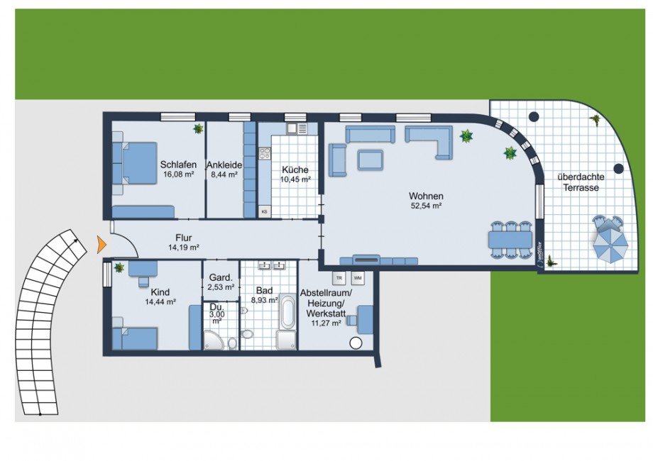 Grundriss Wohneinheit 2 Erdgeschosswohnung Nideggen
