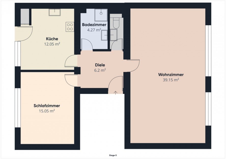 Grundriss EG Doppelhaush�lfte D�ren
