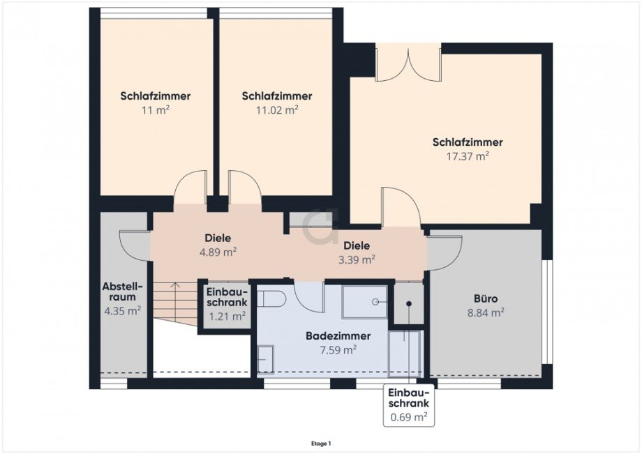 Obergeschoss Doppelhaush�lfte D�ren / Derichsweiler