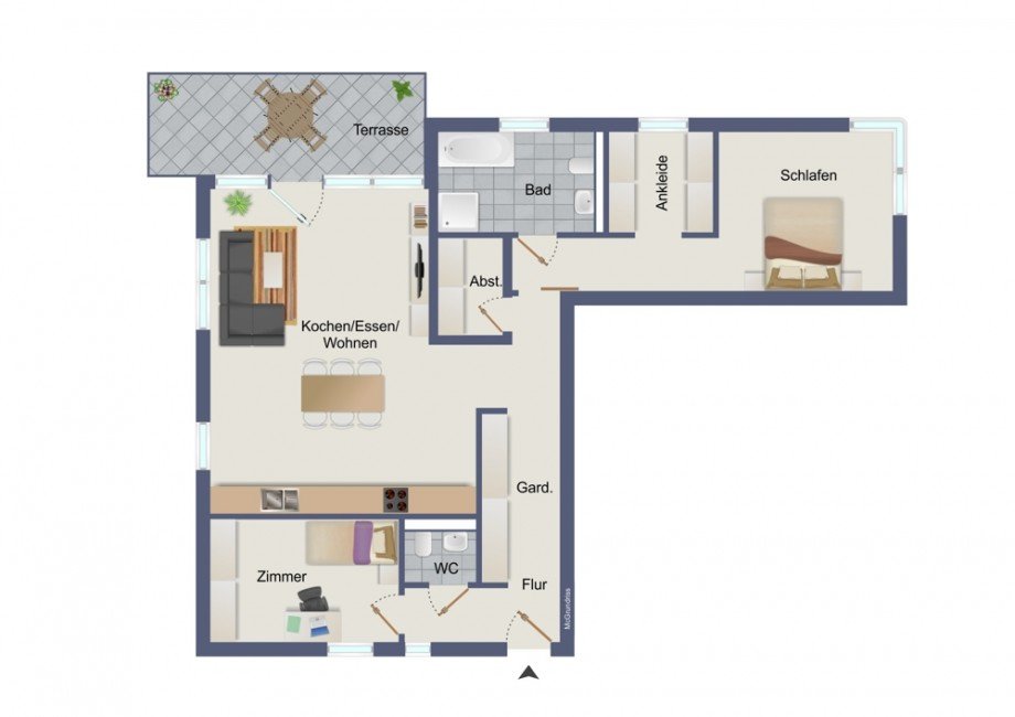 Grundriss Erdgescho� Erdgeschosswohnung Kreuzau
