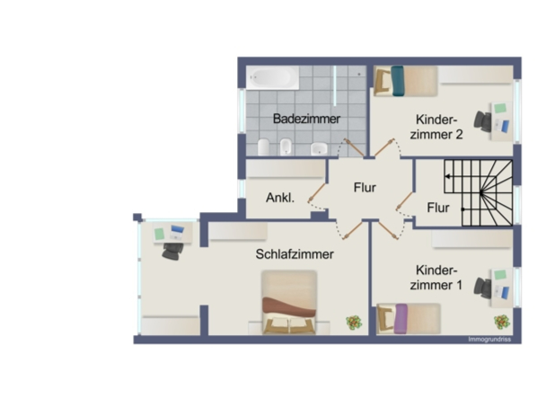 Obergescho� Reihenmittelhaus D�ren