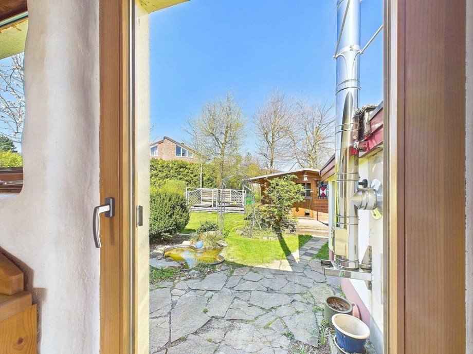 Blick in Garten aus K�che Einfamilienhaus Nideggen / Rath