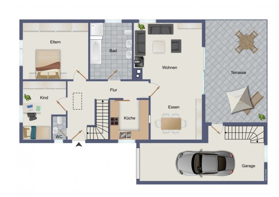 Grundriss Haus Bungalow D�ren / Echtz