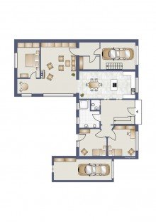Grundriss Alternative 2 Gro�z�giger Bungalow mit vielf�ltigen Nutzungsm�glichkeiten