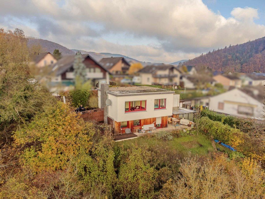 R�ckansicht Einfamilienhaus Nideggen / Abenden