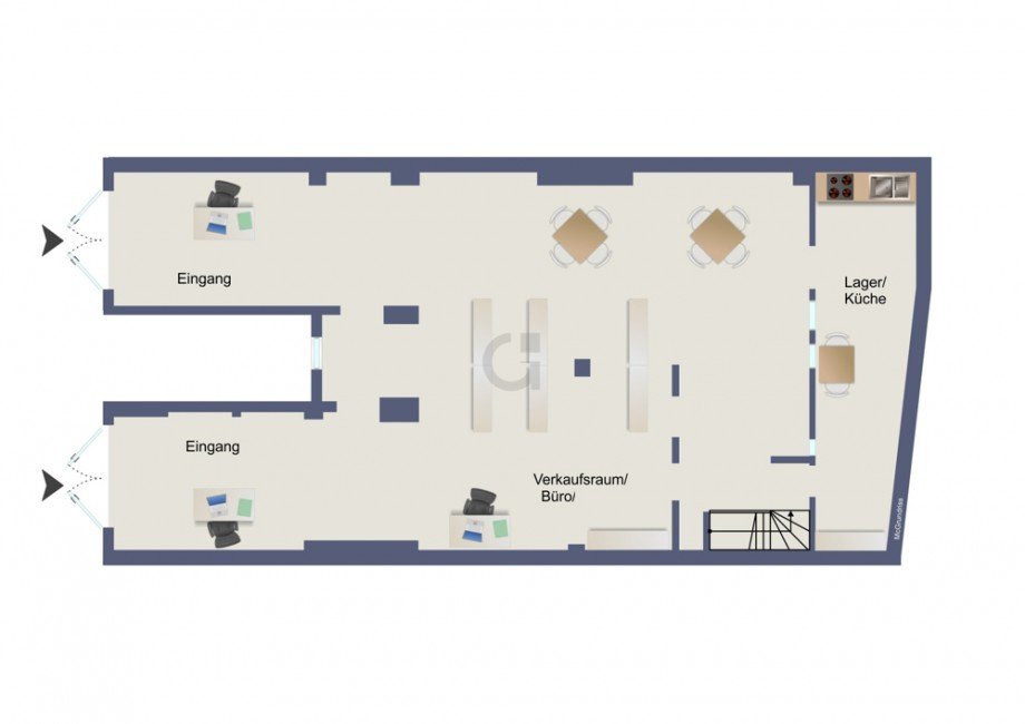 Grundriss gesamt Einzelhandel D�ren