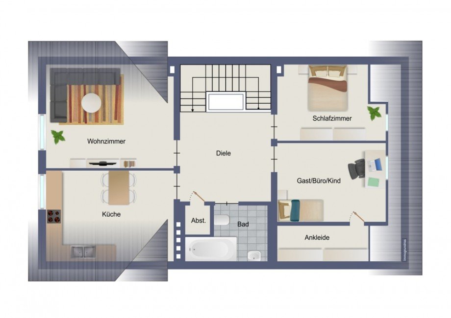 Grundriss DG Maisonettewohnung D�ren