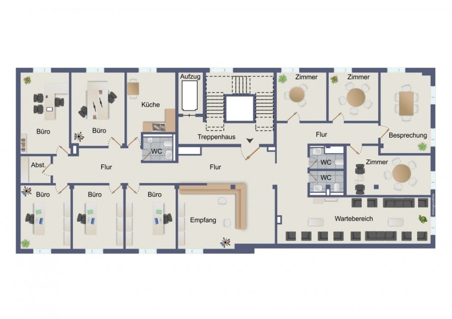 Grundriss (beipielhaft) B�rohaus D�ren