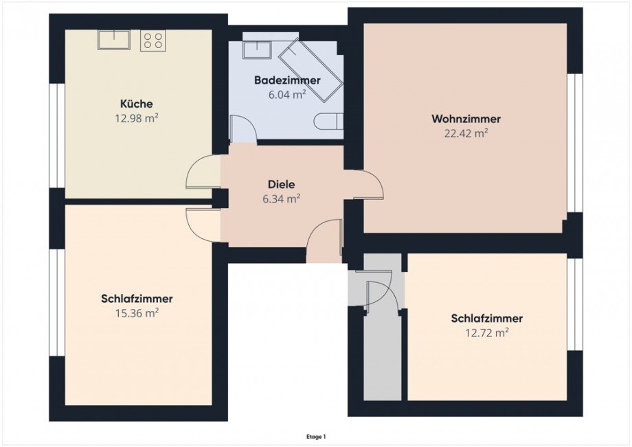Grundriss OG Doppelhaush�lfte D�ren