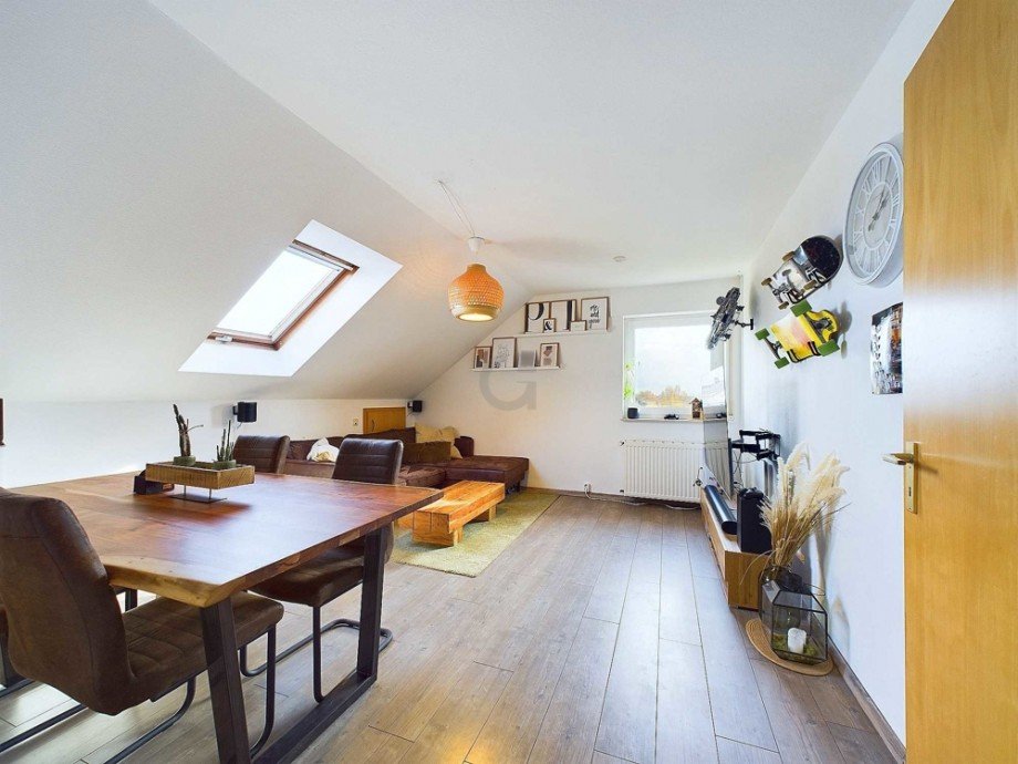 Wohnzimmer Dachgeschosswohnung Merzenich / Golzheim