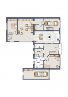 Grundriss Alternative 1 Gro�z�giger Bungalow mit vielf�ltigen Nutzungsm�glichkeiten